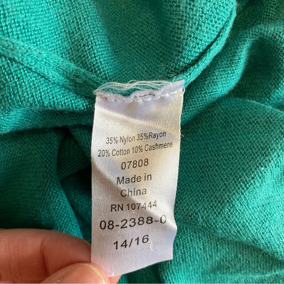 Jessica London Teal Knit Boatneck Sweater Size 14/16 Cozy Casual Knit - Picture 5 of 10